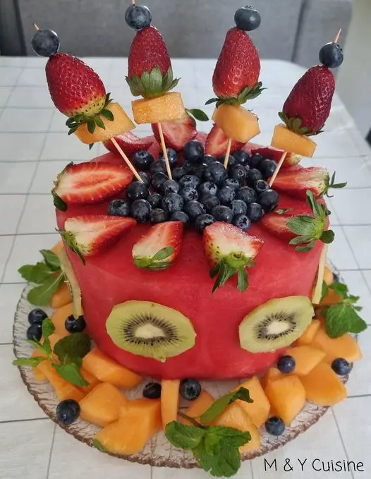 Check that out guys, cake made with only fresh fruits!! Happy ...